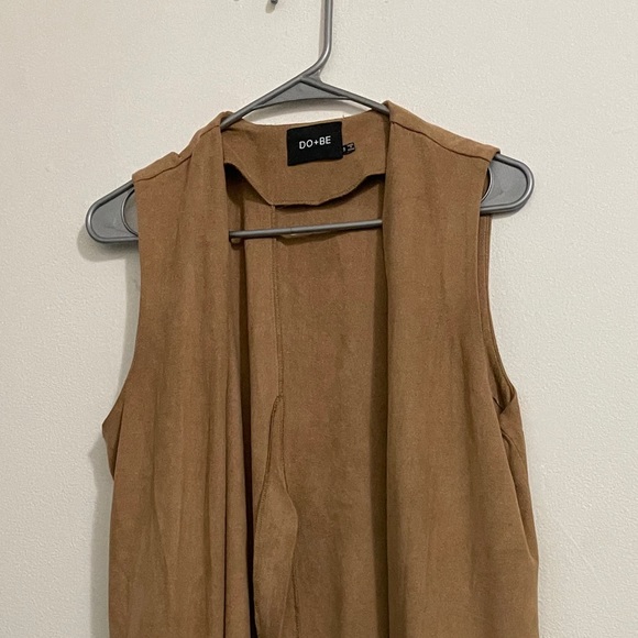 Cognac Suede Kimono - Picture 2 of 6